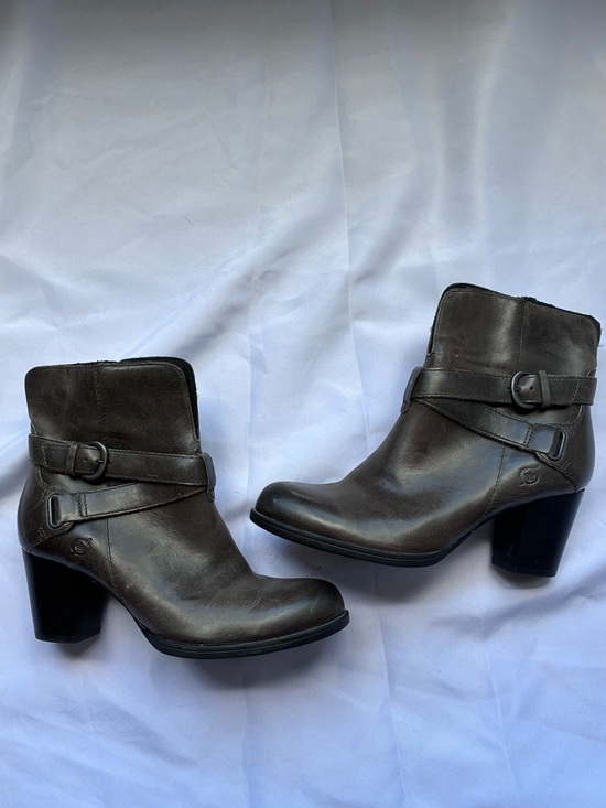 Born Shoes - Børn Leather Double Buckle Ankle Boots